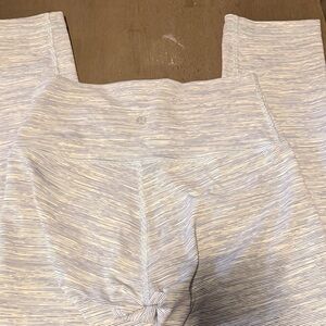 Lululemon Navy and Cream Striped Leggings